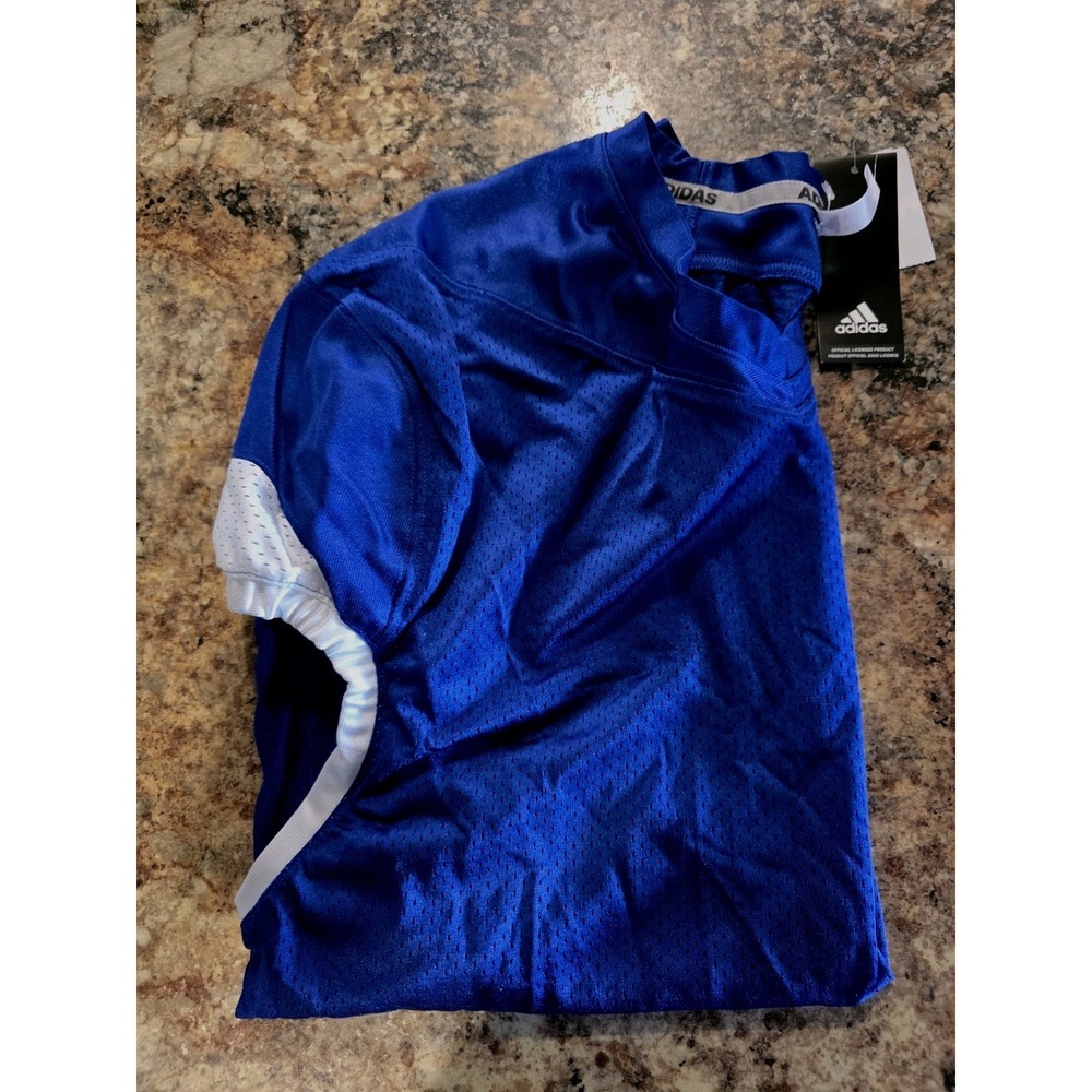 Addidas Royal Blue/white Player ID Jersey NWT. Boys Size Large